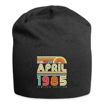 Month of birth Retro April 1985 - Jersey Beanie - black - Front