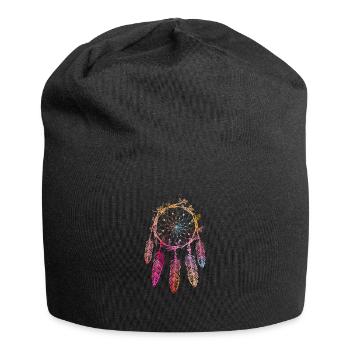 Indianer - Jersey-Beanie - Schwarz - Vorne