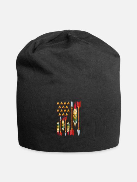 Native American Apache Gift - Jersey Beanie - black
