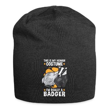 Das ist mein Honigdachs Kostüm Marder Dachs - Jersey-Beanie - Anthrazit - Vorne