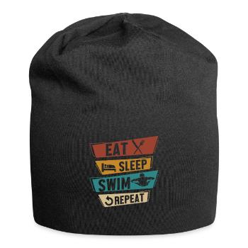 Schwimmer Leistungsschwimmen Wasser Geschenk - Jersey-Beanie - Schwarz - Vorne