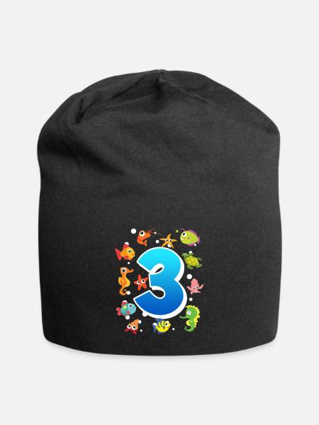 3ème anniversaire garçon 3 ans - Bonnet en jersey - noir