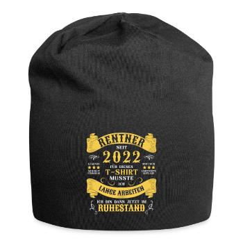 Rentner 2022 Rente Ruhestand - Jersey-Beanie - Schwarz - Vorne