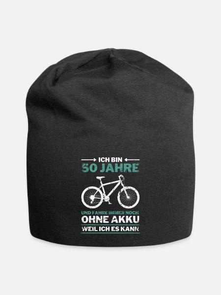 50 Jahre 50. Geburtstag Fahrrad ohne Akku - Jersey-Beanie - Schwarz