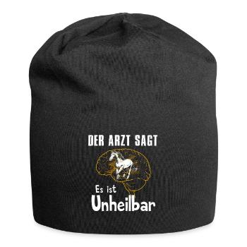 Der Arzt sagt es ist unheilbar - Jersey-Beanie - Schwarz - Vorne