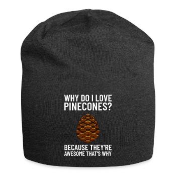 Pinienzapfen Kiefernzapfen Tannenzapfen Zapfen - Jersey-Beanie - Anthrazit - Vorne