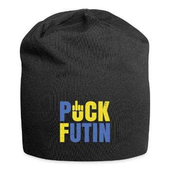 Ukraine Peace Flag Ukrainian Patriot - Jersey Beanie - black - Front