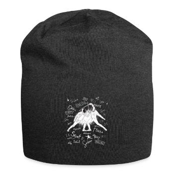 Fencing Terms Training Gift - Jersey Beanie - charcoal grey - Front