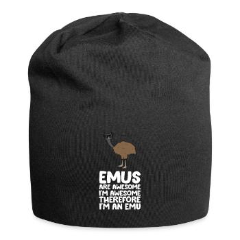 Emus sind fantastisch. Ich bin fantastisch, also - Jersey-Beanie - Schwarz - Vorne