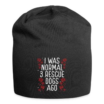 Dog Rescue J’étais normal 3 Rescue Dogs Shelter Dog - Bonnet en jersey - noir - Devant