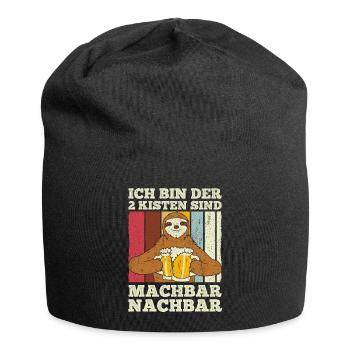 Ich bin der zwei Kisten sind machbar Nachbar - Fau - Jersey-Beanie - Schwarz - Vorne