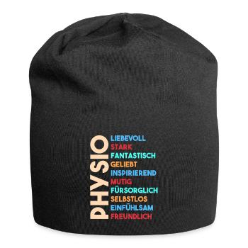 Physio Physiotherapeut - Jersey-Beanie - Schwarz - Vorne