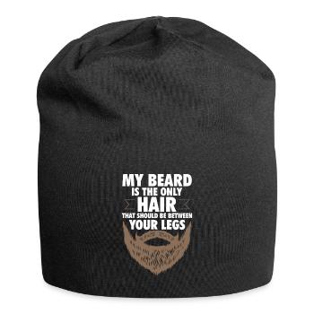 Ma barbe est le seul cheveu qui devrait être entre - Bonnet en jersey - noir - Devant
