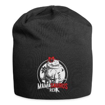 Mamasaurus Mama Dinosaurier Muttertag Geschenk - Jersey-Beanie - Schwarz - Vorne