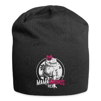Mamasaurus Mama Dinosaurier Muttertag Geschenk - Jersey-Beanie - Schwarz - Vorne