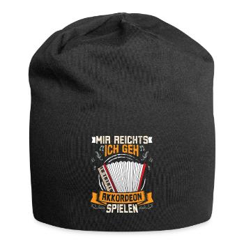 Akkordeon Musik Musikinstrument - Jersey-Beanie - Schwarz - Vorne