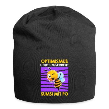 L’optimisme inversé signifie Sumsi avec les fesses - Bonnet en jersey - noir - Devant