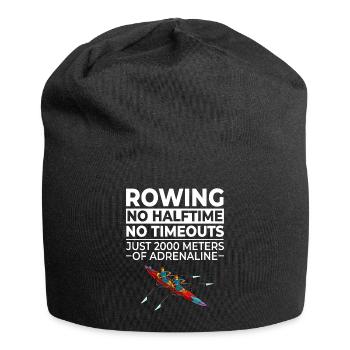 Rudern Lustig Paddel Ruder Ruderboot Ruderer - Jersey-Beanie - Schwarz - Vorne
