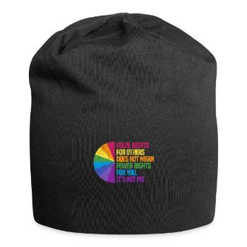 Menschenrechte Antirassismus Toleranz Geschenk - Jersey-Beanie - Schwarz - Vorne