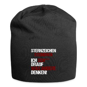 Sternzeichen Steinbock - Jersey-Beanie - Schwarz - Vorne