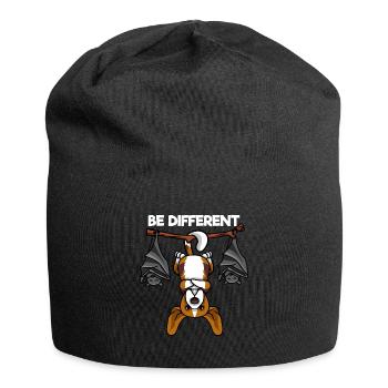 Be Different Beagle mit Fledermäusen - Jersey-Beanie - Schwarz - Vorne