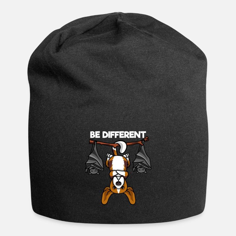Be Different Beagle mit Fledermäusen - Jersey-Beanie - Schwarz