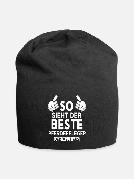 Pferdepfleger Spruch - Jersey-Beanie - Schwarz