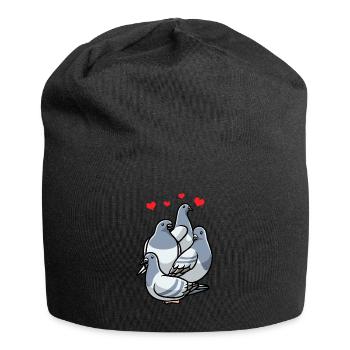 Taube Taubenzucht Taubenzüchter - Jersey-Beanie - Schwarz - Vorne
