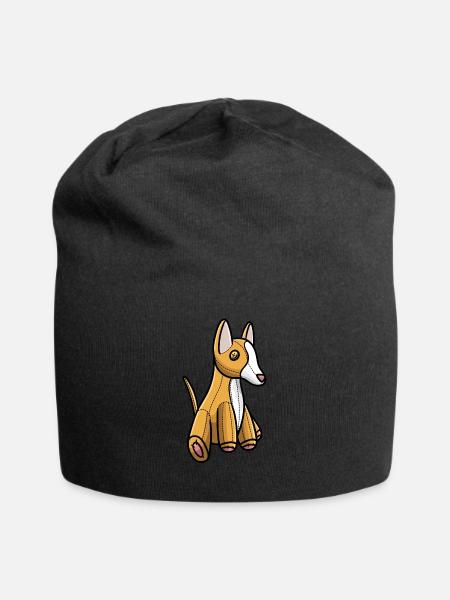 Podenco Ibicenco Kuscheltier Hund - Jersey-Beanie - Schwarz