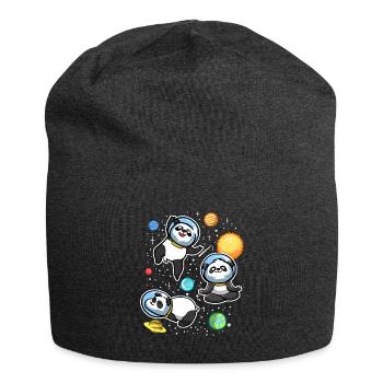 Weltraum Panda Astronaut Universum - Jersey-Beanie - Anthrazit - Vorne