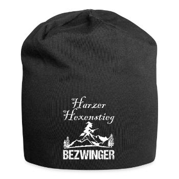 Harz Harzer Hexenstieg Wanderer Geschenk - Jersey-Beanie - Schwarz - Vorne