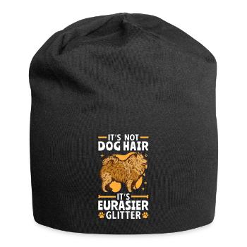 This is Eurasier Glitter Spitz Eurasian Dog - Jersey Beanie - black - Front