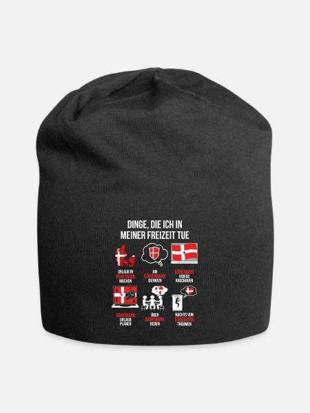 Dänemark Spruch | Lustiger Freizeit Spruch Denmark - Jersey-Beanie - Schwarz