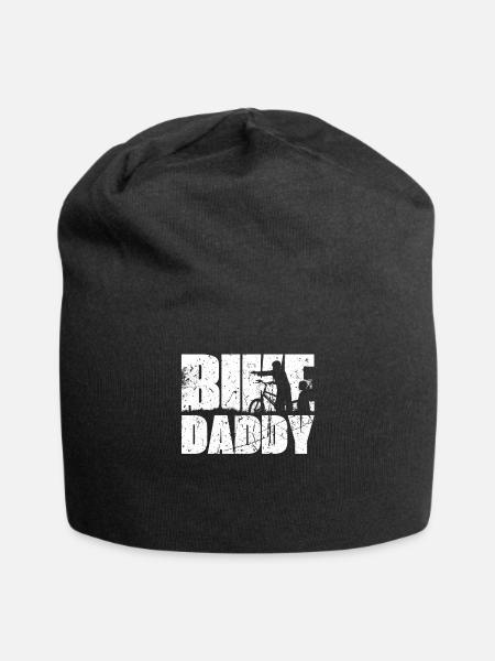 Bike Daddy Fahrrad Vater Papa Vatertag - Jersey-Beanie - Schwarz
