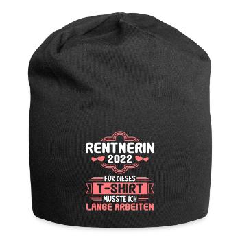 ich lange arbeiten Rentnerin Rentner Rente 2022 - Jersey-Beanie - Schwarz - Vorne