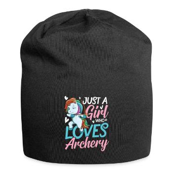Niedliches Einhorn Pfeil Bogen für eine - Jersey-Beanie - Schwarz - Vorne