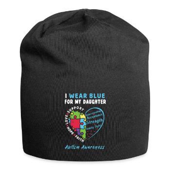 Daughter Blue Special Autism Awareness - Jersey-Beanie - Schwarz - Vorne