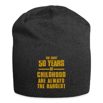 First 50 Years - Jersey Beanie - charcoal grey - Front