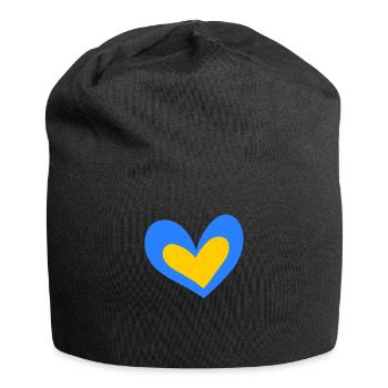 Ukraine Heart - Jersey Beanie - black - Front