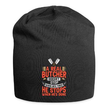 Butcher Meat Cutter Butcher Butcher's Shop - Bonnet en jersey - noir - Devant