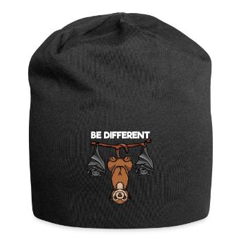 Be Different Erdmännchen mit Fledermäusen - Jersey-Beanie - Schwarz - Vorne