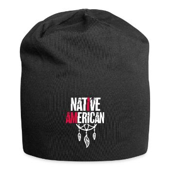 Indianer - Jersey-Beanie - Schwarz - Vorne