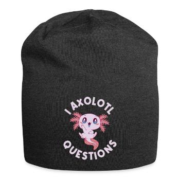 I Axolotl Questions Axolotl Geschenk - Jersey-Beanie - Anthrazit - Vorne
