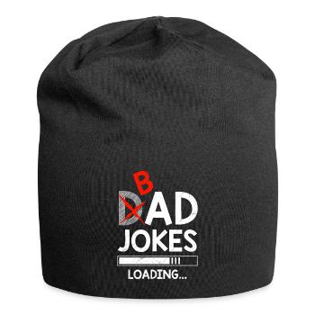 Dad Joke Bad Joke loading Papa Jokes - Jersey Beanie - black - Front