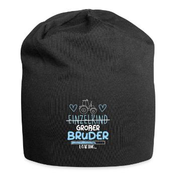 Einzelkind Großer Bruder Loading Traktor - Jersey-Beanie - Schwarz - Vorne