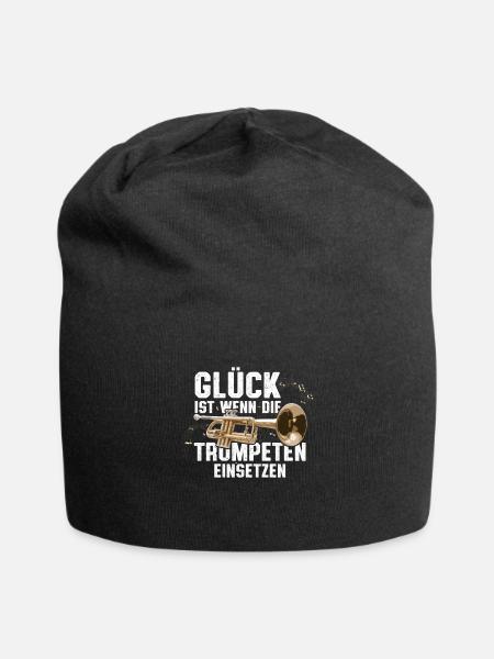 Trompete - Jersey-Beanie - Schwarz