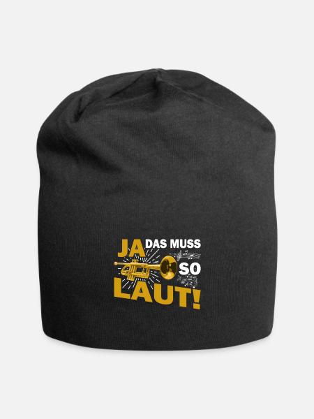 Trompete - Jersey-Beanie - Schwarz