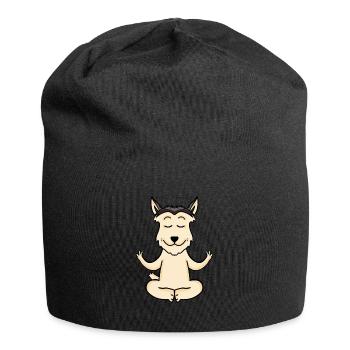 Yoga Hund Berger de Picardie - Jersey-Beanie - Schwarz - Vorne