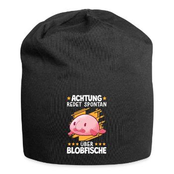 Redet über Blobfische Meme hässlicher Fisch - Jersey-Beanie - Schwarz - Vorne