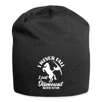 Equestrianism Equestrian Horse Riding I Never - Jersey Beanie - black - Front